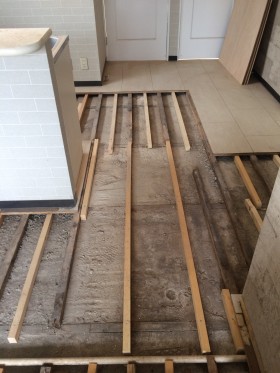 マンション新設床下地
