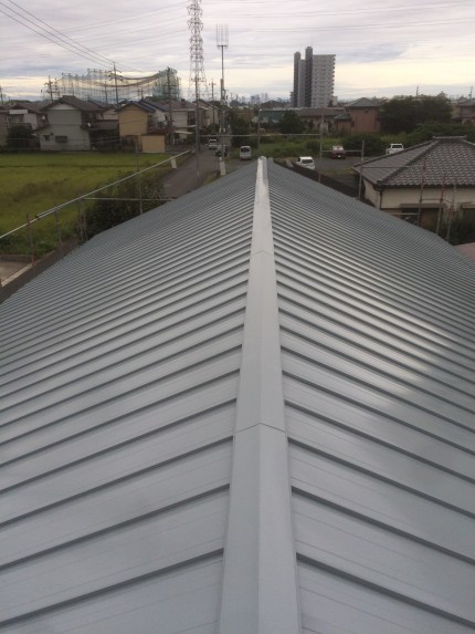 屋根ガルバリウム鋼板立ハゼ葺き2 屋根ガルバリウム鋼板立ハゼ葺き2